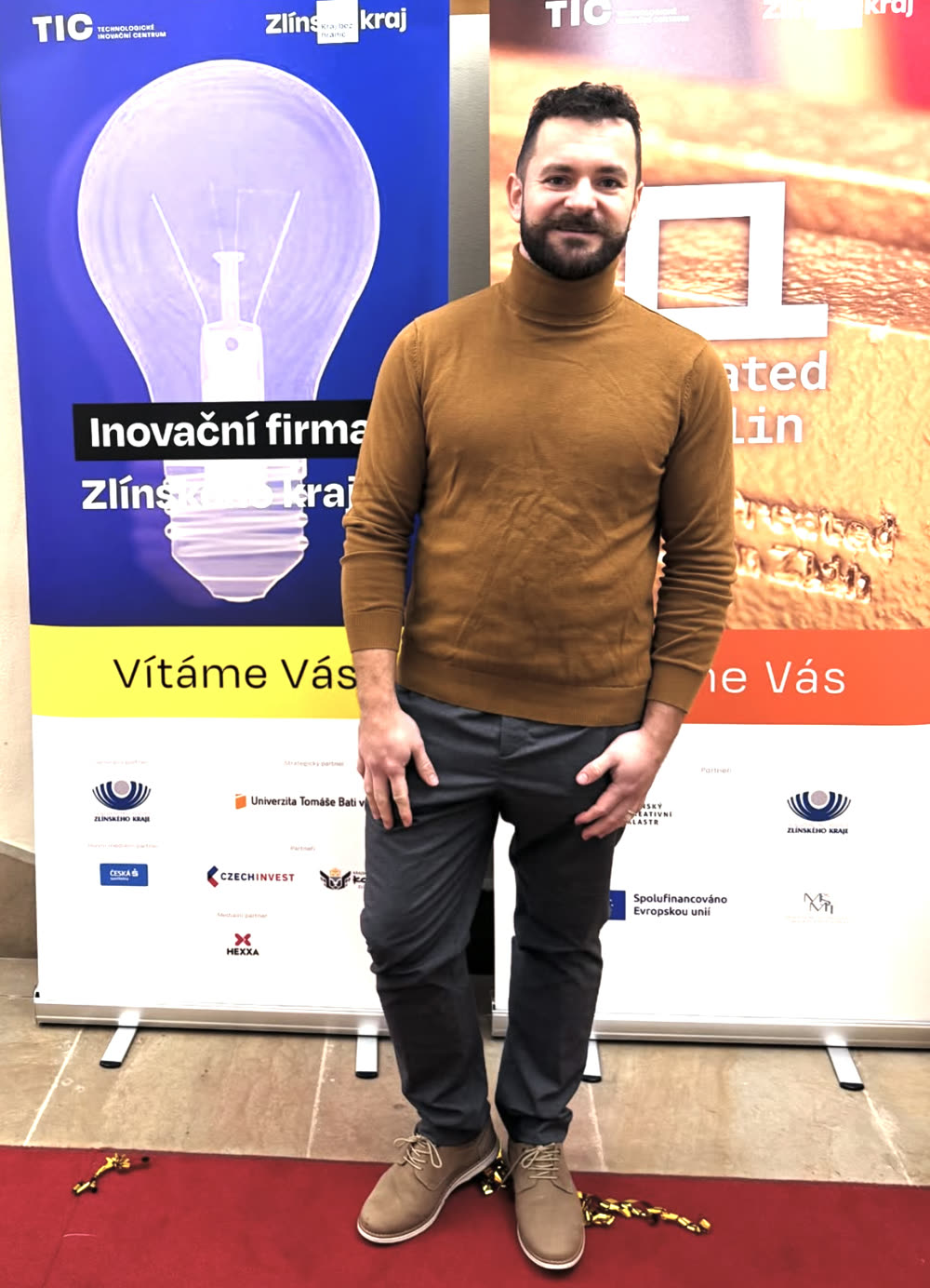 Radek Brázdil na slavnostním vyhlášení soutěže Created in Zlín