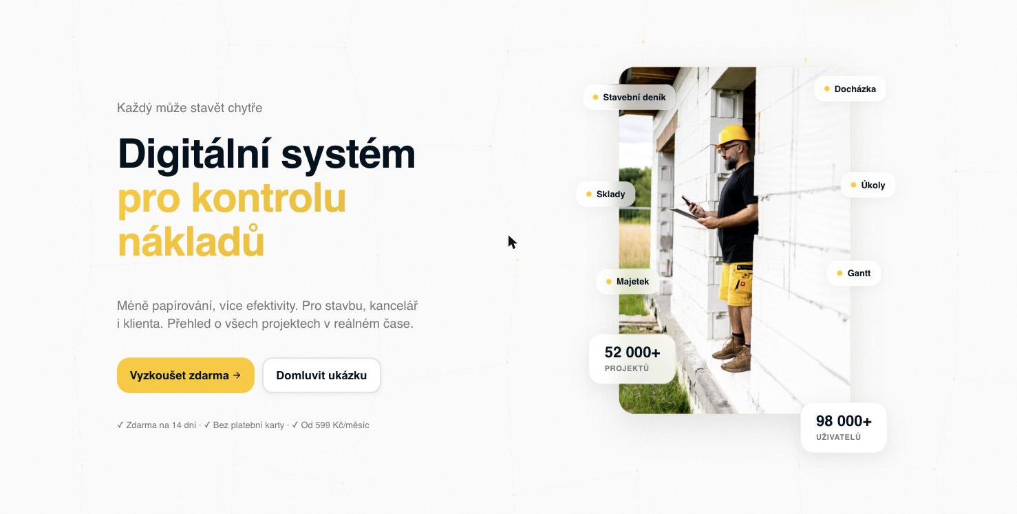 Dnešní web Stavario, dříve Vím o všem